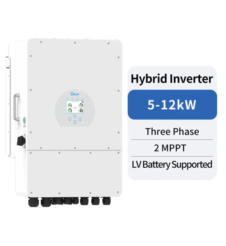 Three Phase Hybrid Inverter - 5-12kW - 2 MPPT -LV Battery Supported
